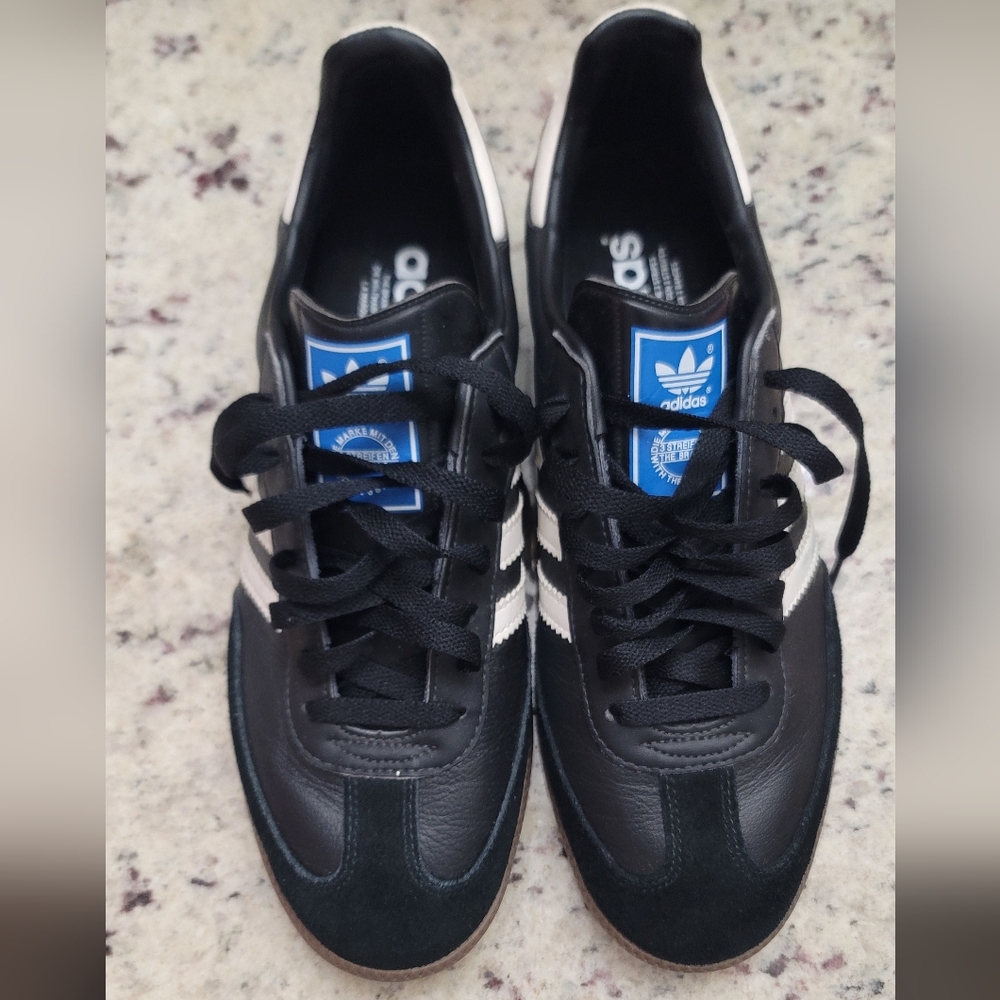 Mens Adidas Samba Black/White OG Sz 9